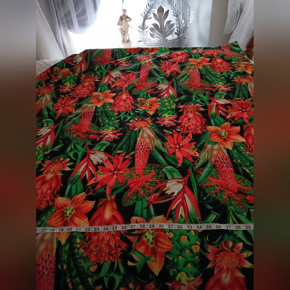 STOF FRANCE LAURA LANCELLE Fabric Tablecloth Tropical print